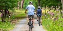 Couple biking in Hilton Head Island