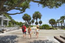 Family enjoying Hilton Head in October