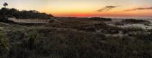 Warm sunrise on Hilton Head in South Carolina.